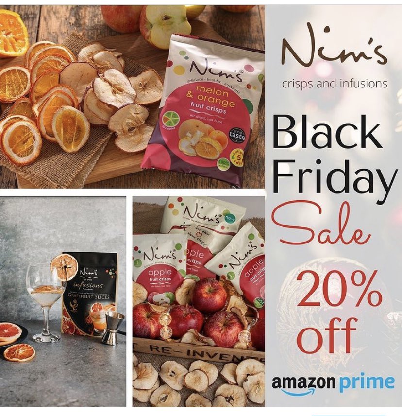 nimsinfusions's tweet photo. Head on over to @amazon for our #BlackFridayDeals on all our crisps, infusions and teas! https://t.co/DHuTCjdY91