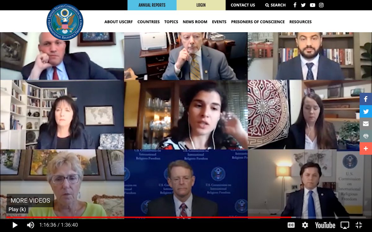In June,  @USCIRF's hearing "Safeguarding Religious Freedom in NE Syria" documented the remarkable  #ReligiousFreedom conditions under AANES & atrocities Turkish backed forces are committing against religious minorities in areas they occupy. Watch here:  https://www.uscirf.gov/events/uscirf-virtual-hearing-safeguarding-religious-freedom-northeast-syria 2/