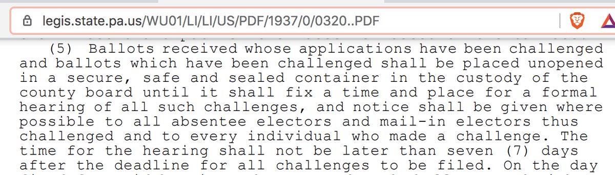 Stenstrom: was permitted access to locked room 5mins every 2hrs; observed ~70,000 unopened mail-in ballots, stacked neatly in boxes of 500, after mail-in ballots had been counted https://www.rev.com/blog/transcripts/pennsylvania-senate-republican-lawmaker-hearing-transcript-on-2020-election @ 59:33MISLEADINGLikely challenged ballots https://www.legis.state.pa.us/WU01/LI/LI/US/PDF/1937/0/0320..PDF35/