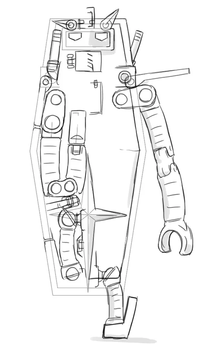 先日から描いてるガンダムの盾の構造
サクとかシムを思い出す人もいるだろうけど変形を入れてるこれはゴールドライタンみたいな古い玩具をオマージュしてるよ 