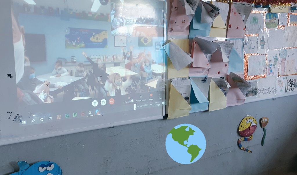Bayla_Khalid's tweet photo. Session @SkypeClassroom d'échange culturel avec les élèves de @arperrier 🇲🇦 🇨🇵
@taalimtice @ilhamlaaziz #jipf2020 #MIEExpert https://t.co/jqMbhiNWS9