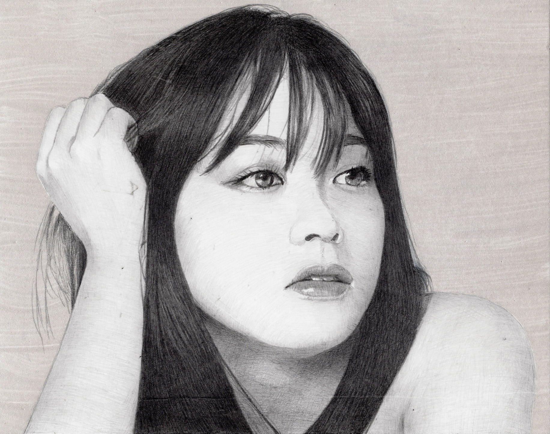 鉛筆画 外し 人物画