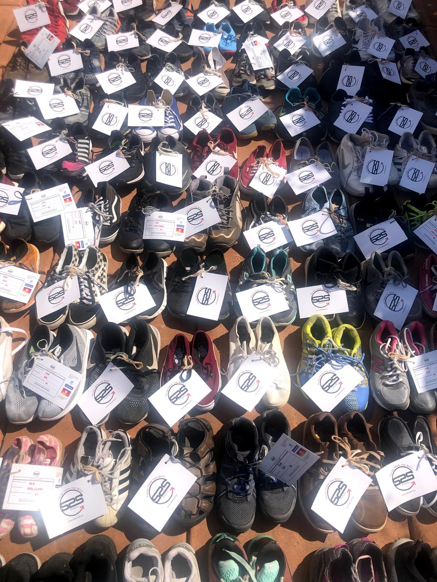 Sole2Soul2017's tweet photo. The shoes we sent to Nigeria finally reached their destination! We are honored to have worked with Sanctuary Strikers FC. Also, thank you to our donors and supporters, we have empowered the youth to take charge of their own fitness and the sustainability of their environment! ♻️ https://t.co/VYyMfnMZo0