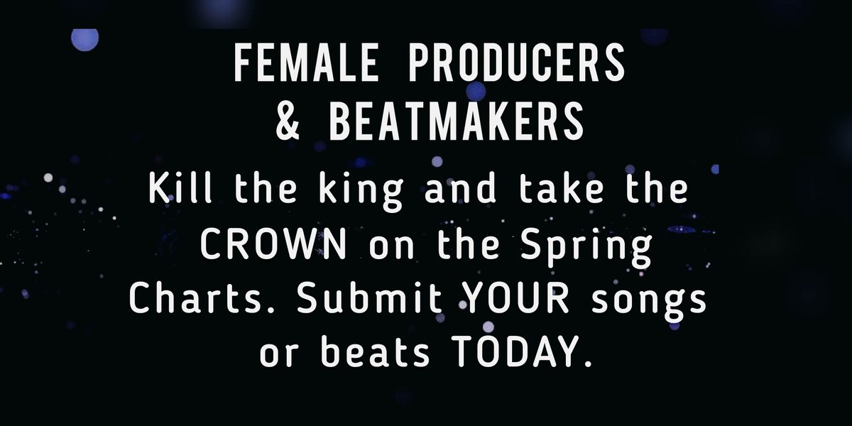 NewsFemale's tweet photo. How to submit your music to the Spring Charts?
1. Click the link
https://t.co/Hexl0i7IUb 

2. At the bottom, fill out the form with the following information. 
» Song/Beat Title
» Producer/Beatmaker Name
» YOUTUBE LINKS ONLY
» Your Social Links
#femalebeatmakers #femaleproducers https://t.co/IxGNfi8ly9