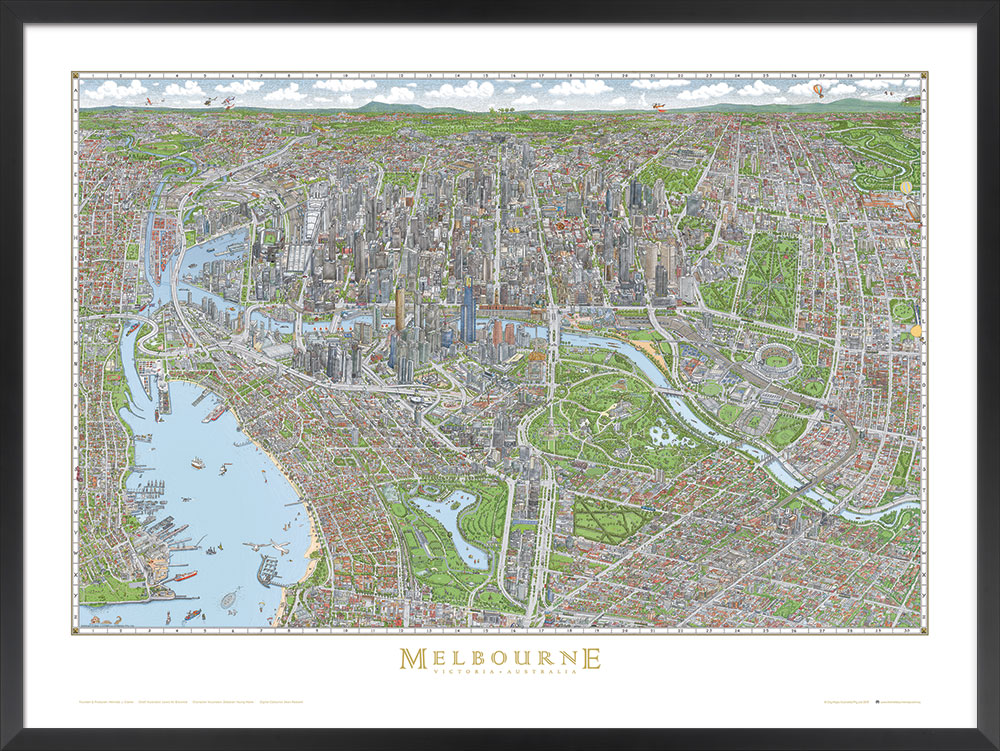 My favourite pictorial maps in the world are the iconic Melbourne maps - the vintage edition, as well as the 2015 edition. These are so incredible, I think there's so much potential in these styles. They’re 4 TIMES LARGER than this map (and only a few more buildings than mine..!)