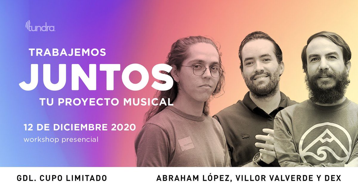 ¡Tenemos una sorpresa este fin de semana!✨
Adquiere tu acceso al próximo Workshop de manejo y conceptualización de tu proyecto musical y te regalamos una consultoría de seguimiento para tu proyecto. 

Accesos disponibles en 👉 tundra.red/workshop