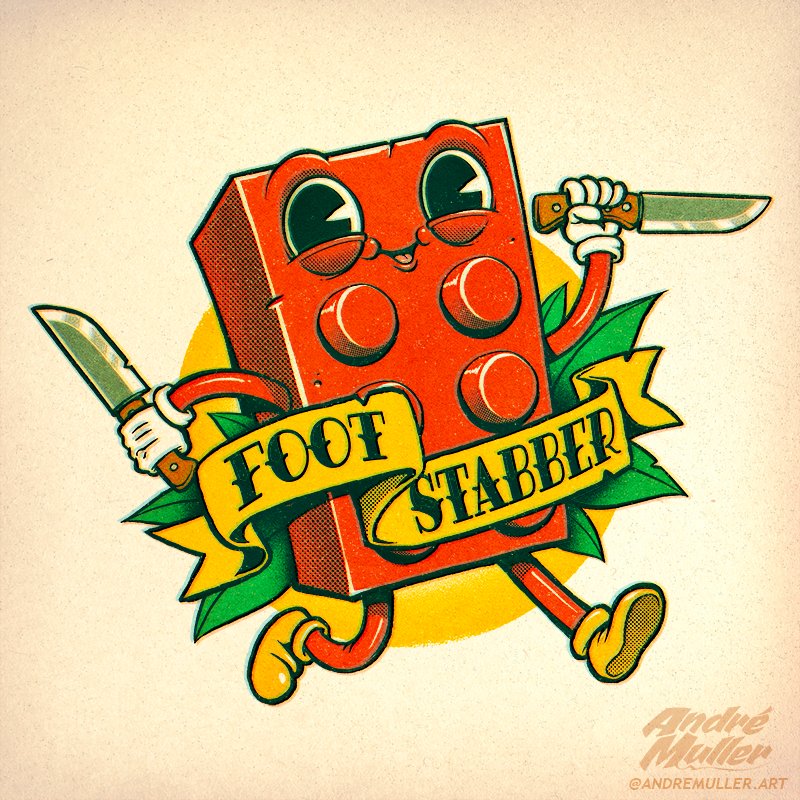 And another vintage cartoon I just finished: Foot Stabber! #vintage #Retro #oldschool