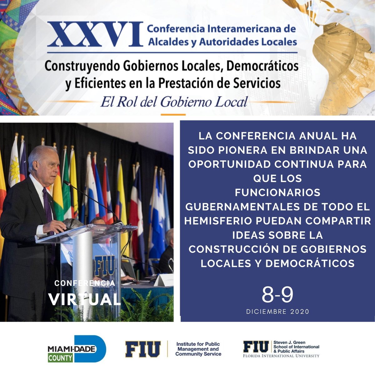 ipmcs's tweet image. #ConferenciaDeAlcaldes @FIUPublicAdm @ipmcs @FIU #Descentralizacion #Gobernanza #AutoridadesLocales #Latinoamerica @FLACMA_ @MiamiDadeCounty @AALMAC_Mx @el_BID @ANACmx_ @AMUPREV