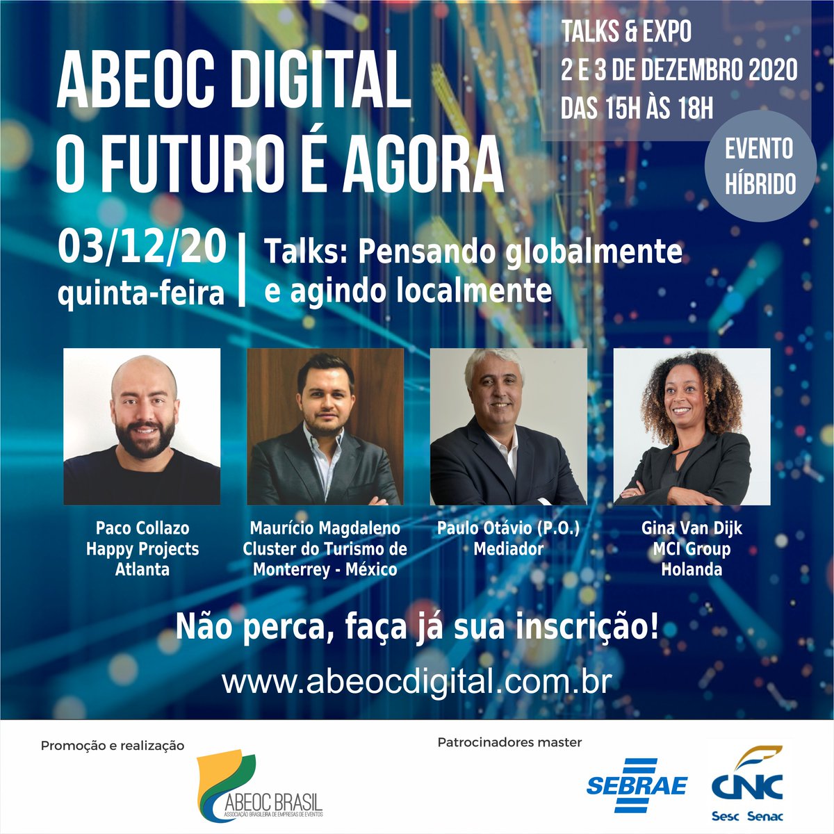 abeocbrasil's tweet photo. DIA 3 - A expectativa já é imensa para o ABEOC Digital, evento híbrido que acontece nos próximos dias 2 e 3/12. Grandes profissionais reunidos para apontar as mudanças para o futuro, que é agora! Inscreva-se em https://t.co/GbjoGTQ8Dq. #abeocdigital #respiramosevento #abeocbrasil https://t.co/d6xwqRCSkh