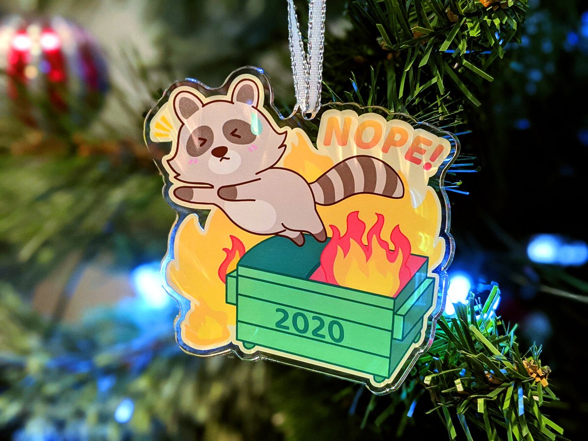 Redbeanfiend's tweet image. Let us remind ourselves of how terrible 2020 was with his cute dumpster fire raccoon holiday ornament! Get yours today at etsy.com/shop/redbeanfi…!  
.
#2020sucks #dumpsterfire #2020dumpsterfire #dumpsterfire2020 #dumpsterfireornament #trashpanda #2020ornament #raccoonmeme