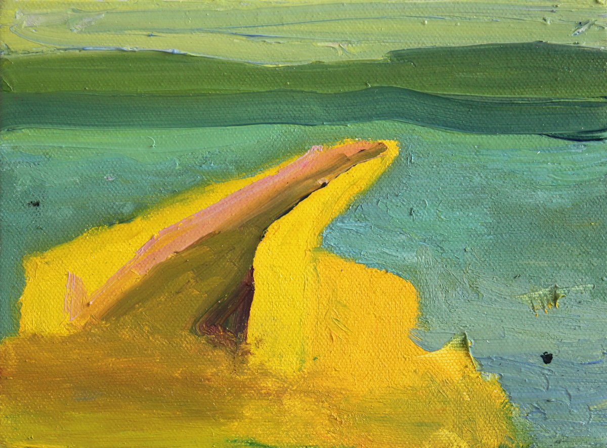 robbyokeeffe's tweet photo. 'Harbour At Dusk' (2020) Oil on Canvas 14.5 x 19.5 cm https://t.co/ij9z45tqV2