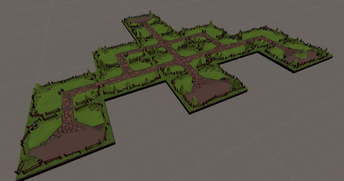 ThePollywhopper's tweet photo. Spent today doing some level design with the assets I currently have. Somewhat tedious work but it becomes worth it once it starts coming together. Looking forward to getting a couple more models like benches, wishing wells etc... in here. #IndieGameDev #leveldesign https://t.co/XTUAwB4FjY