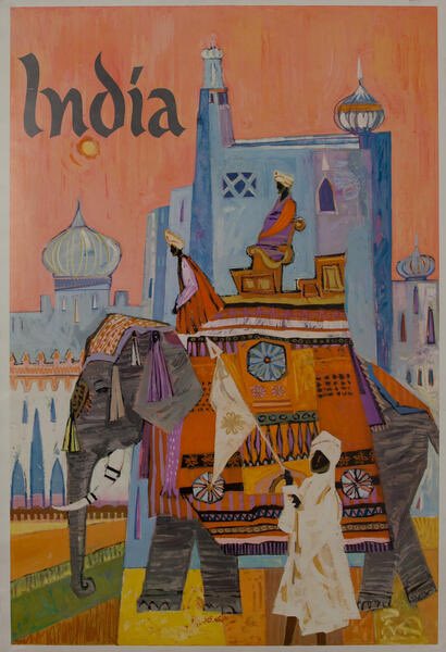 Vintage travel posters india