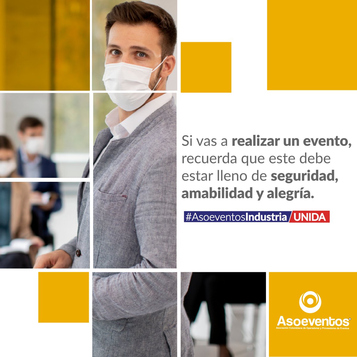 ASOEVENTOS's tweet photo. No canceles tus eventos, toma las medidas de seguridad necesarias y utiliza herramientas tecnológicas que te permitan realizarlos de forma híbrida. 😷👩‍💻

#AsoeventosIndustriaUnida #UnidosCrecemos #Asoeventos #Eventos https://t.co/mFIcV82fVp