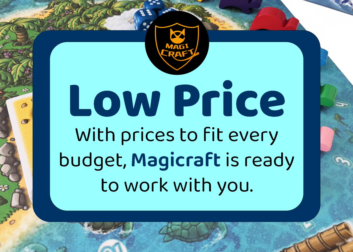 Prices right for you!

#boardgame #boardgames #boardgaming #tabletop #tabletopgame #tabletopgames #tabletopgaming #cards #cardgame #cardgames #cardgaming #puzzles #boardgamegeek #bgg #bggcommunity #geek #gamer #gaming #fun #manufacturing #makinggames #Magicraft #lowprice