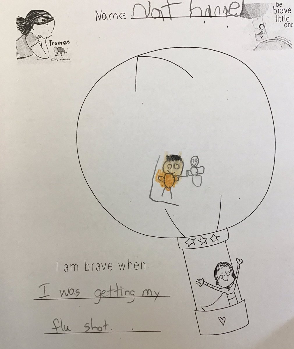 vansanten_c's tweet photo. @KatzieSchool kindergarten students exploring bravery after making text to text connections between #sspboy nominee “Truman” by @jeanreidy @lucyruth and “Be Brave Little One” by @M_Richmond21 #sd36tl #sd36learn https://t.co/e2nuQAvlOf