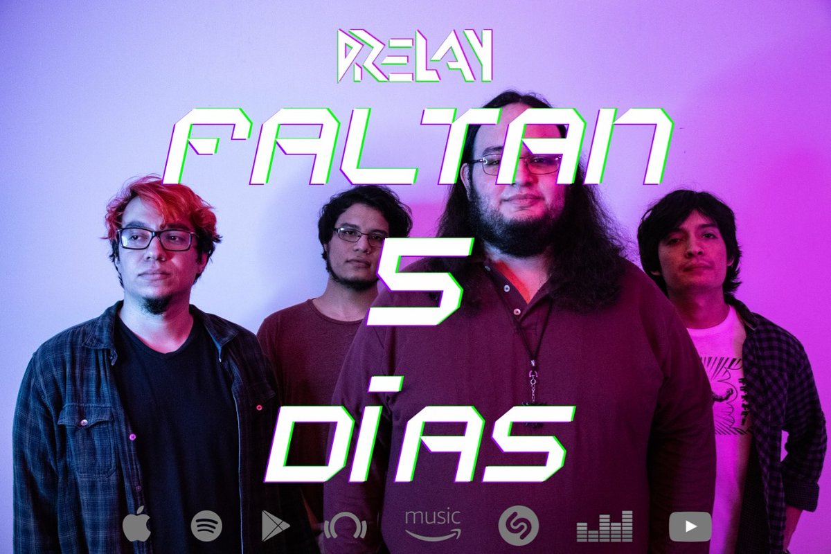 5 días más y podrán escuchar nuestra nueva canción!
#Drelay #Rock #RockBand #NewSong #RockMexicano #RockAlternativo #RockMexicano
#RockIndependiente
#RockMusic
#Musica #Music #CdObregon #Sonora #Mexico #MusicVideo #VideoMusical https://t.co/cP1w6IOSjt