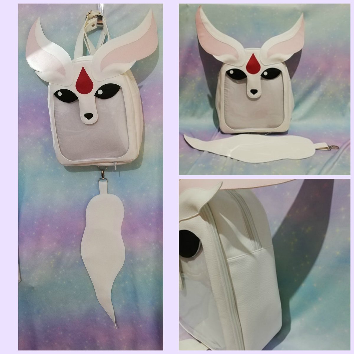 SockJems's tweet photo. Custom order finished. Inspired by the White Carbuncles in final Fantasy, His ears are so big I'm not sure how to post him!

#ItaBag #Ita #ItaBackPack #WhiteCarbuncle #FinalFantasy #Gamer #Gaming #ShowAndTellBag #WindowBag #PinCollector #Pin #ComicCon #AnimeCon #Awesome #SockJems https://t.co/5MwXLJilr0
