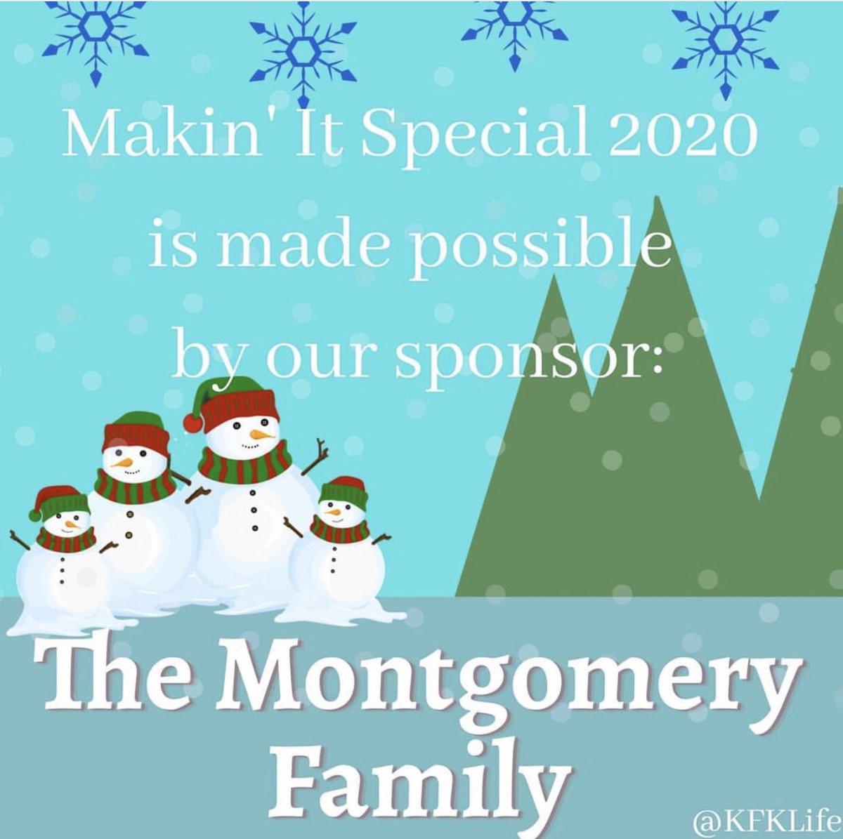 Kidsforkidsct's tweet photo. Sending a thank you to the Montgomery Family for sponsoring #makinitspecial2020 ! #dancingforlife https://t.co/U5aBQyF3Fq