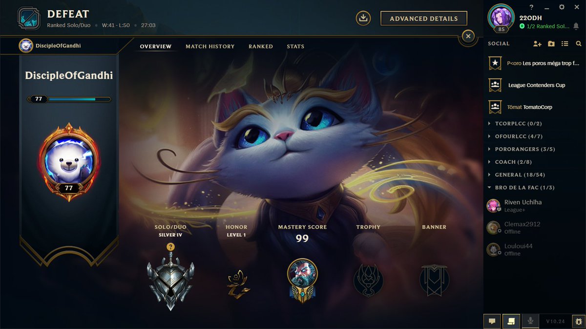 odh223's tweet photo. Salut @RiotSupportFR alors je sors d'une game vraiment étrange, en gros le Ivern à passé toute la game à attendre que son passif se mette pour prendre le farm. Il était énervé du fait que notre adc joue Ezreal. Du coup le Ivern est resté afk dans la jungle donnant des kills https://t.co/TE8betAGid
