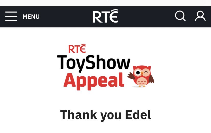 EdelWalsh_'s tweet photo. I couldn’t be happier for a #BlackFriday transaction to fail due to volume. A couple of tries later and it went through. It’s SO heartwarming to see that so many people are donating to the #LateLateToyShow The impact this will have is huge ❤️❤️❤️❤️❤️ 🌲 https://t.co/StJTda2tvp