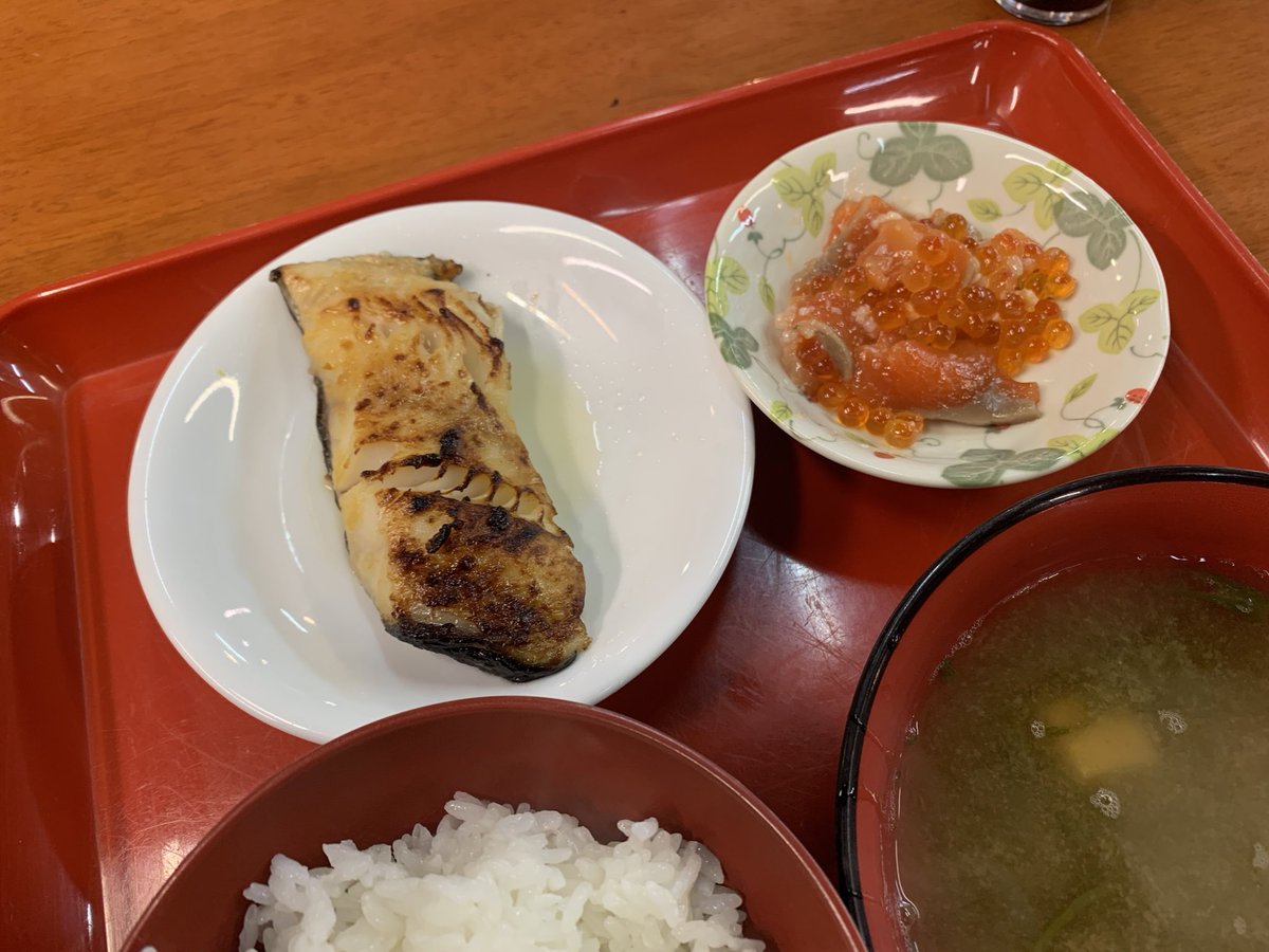 給食ひろば V Twitter 朝ごはんを食べに八戸へ来ました いつものように八戸市営魚菜小売市場です 銀鱈焼きと工藤商店さん 8gyosaikudou の鮭の切り込み めかぶの味噌汁です 老い先が短くなり 最近は刺身ドーン 海鮮ドーン の朝食がきつくなってきました 給食ひろば V Twitter 朝ごはんを食べに八戸へ来ました いつものように八戸市営魚菜小売市場です 銀鱈焼きと工藤商店さん 8gyosaikudou の鮭の切り込み めかぶの味噌汁です 老い先が短くなり 最近は刺身ドーン 海鮮ドーン の朝食がきつくなってきました