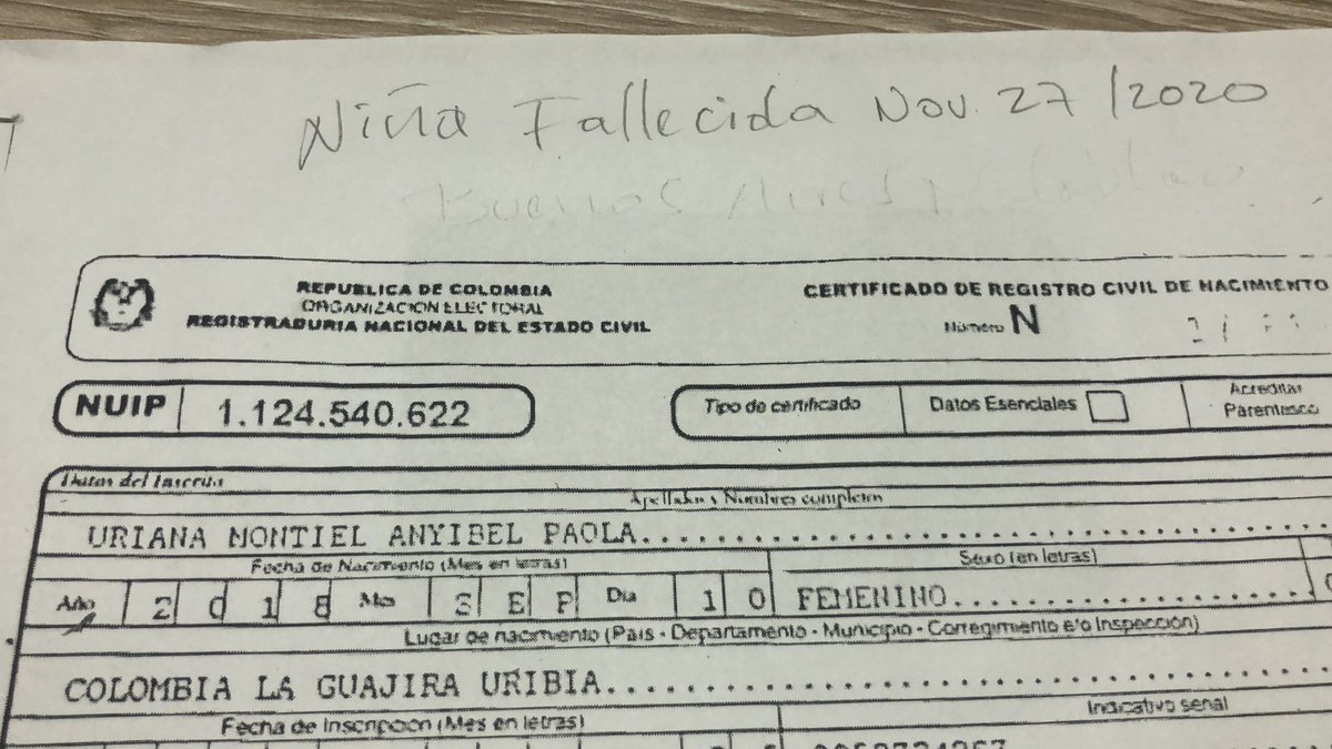 shipiawayuu's tweet photo. El daño irreparable causado por el incumplimiento de las Medidas Cautelares MC51-15 de la @CIDH sigue. Hoy falleció en la jurisdicción de Uribia, otra NIÑA WAYUU de tan solo 2 años de edad por causas asociadas a la desnutrición @totonia68 @solgmunoz @carosachica @cabal345 https://t.co/Wpk9tkf41C