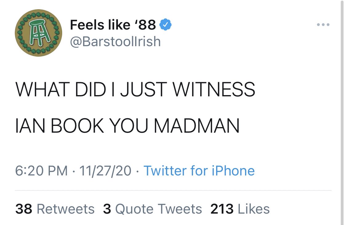 HaydenAdamsZ's tweet photo. How people I follow reacted to Ian Book’s wrist flick play, a thread: https://t.co/OnZ5gPOKqu