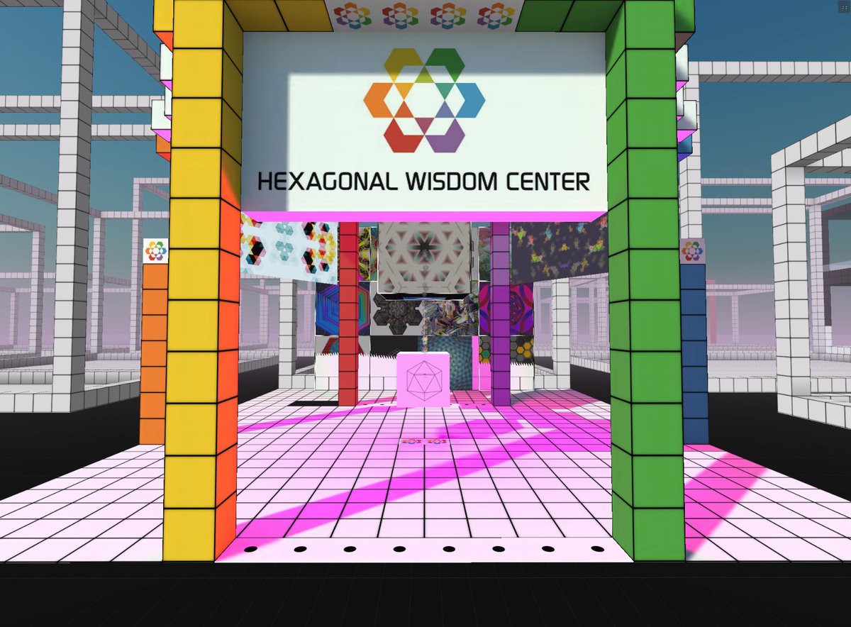 hexagontruth's tweet photo. Working on setting up a provisional gallery and hexagonal awareness center on @cryptovoxels: https://t.co/NUtOT3BTQn

In addition to my own creations, currently ft. select hexagonal works by @swayatra, @Glitch_Black, @bayman1991, @hexeosis, @thesarahshow, @altmooner, and others! https://t.co/J3mJ79de1B