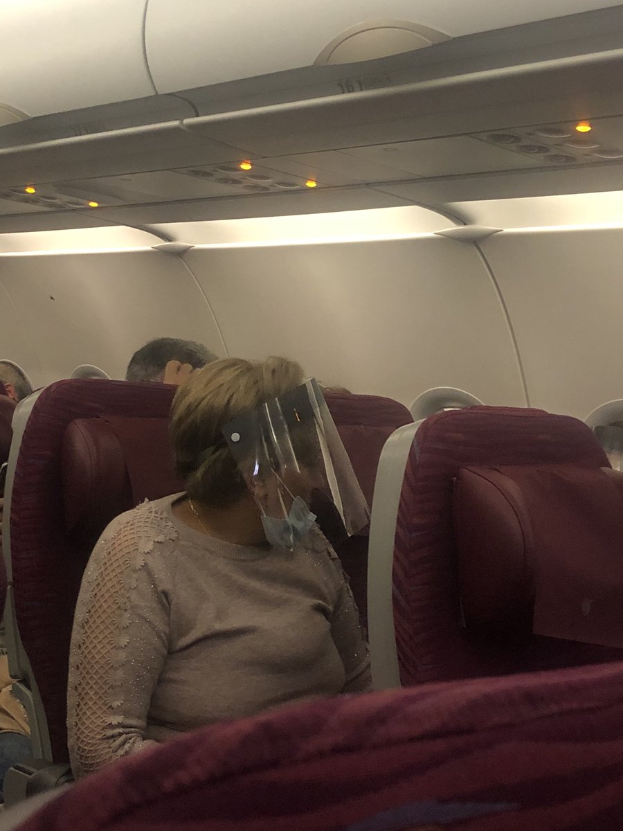 indian12341's tweet photo. @Kuehne_Nagel @qatarairways This is safety in Qatar Airways I am flying from Yerevan to Doha I asked them to ask these people to wear mask they tried but the passengers did not agree https://t.co/13hk5sgdu1