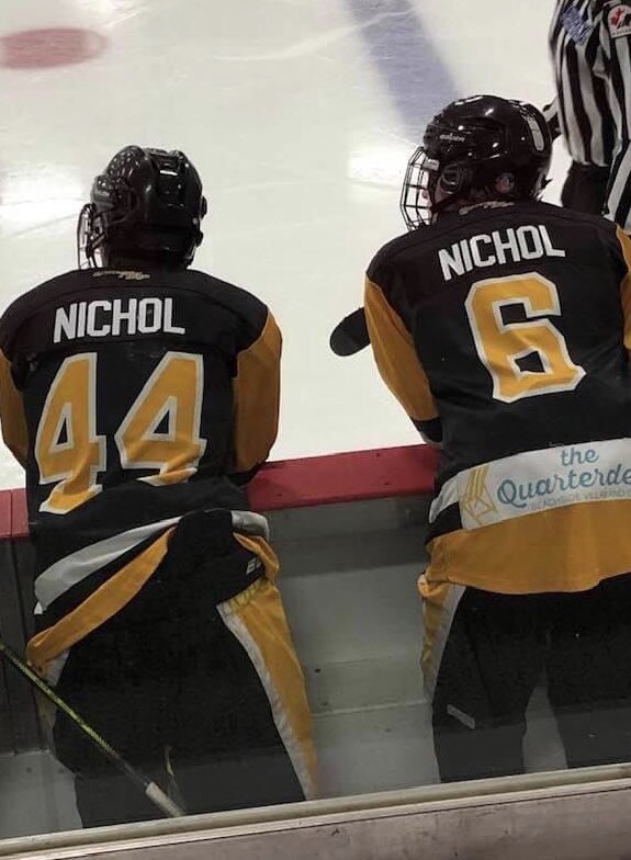 Snlnichol's tweet photo. After 50000 plus miles and fifteen years in the making we are so grateful to @PrivateerHocke that both our boys are able to play together.  @NSJHL_ https://t.co/zCTTRcpVKJ