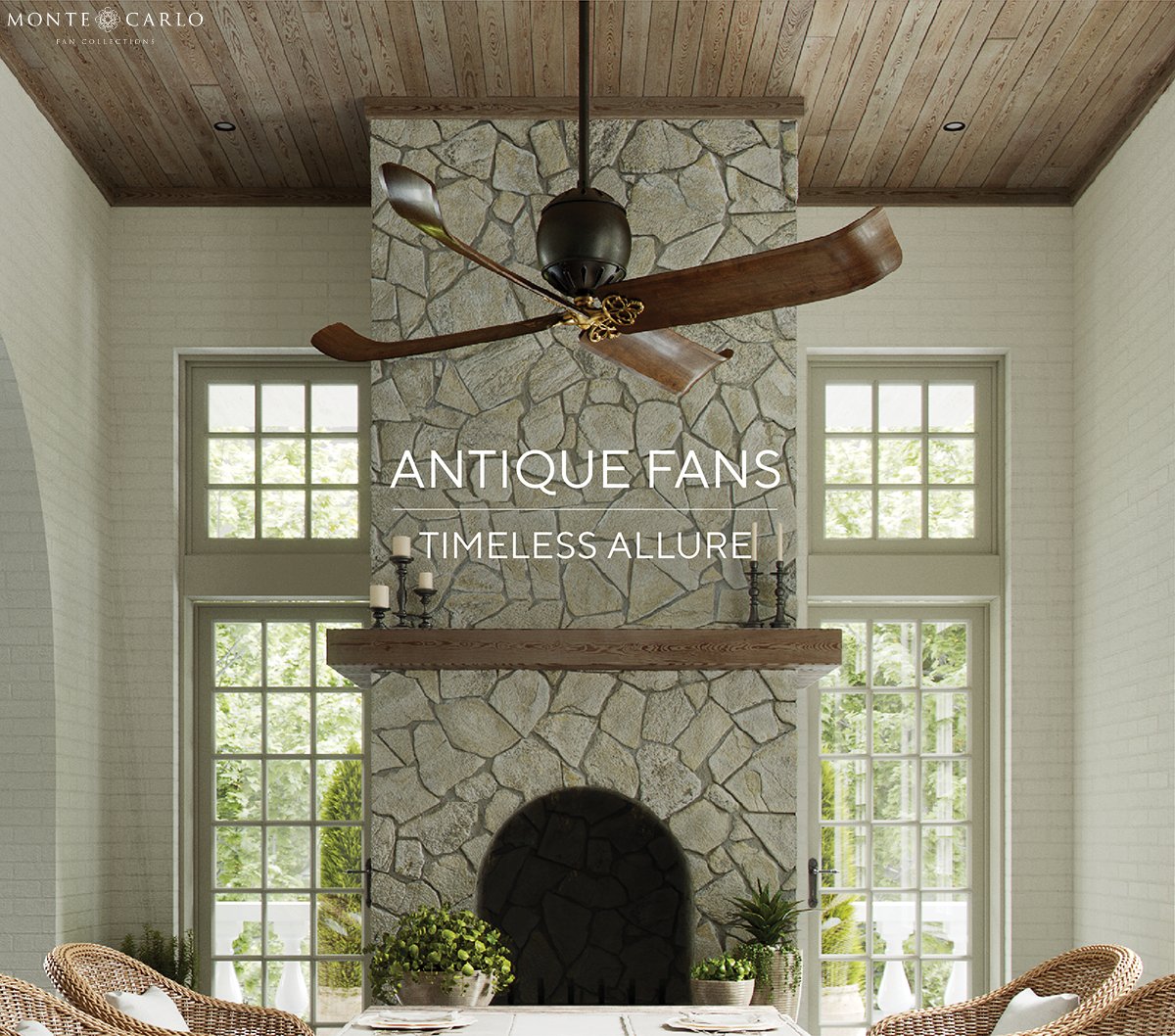The new #Antique ceiling fan collection from Monte Carlo Ceiling Fans is made with materials that were built to last, perfectly restored to their original splendour.

montecarlofans.com/Antique-Ceilin…