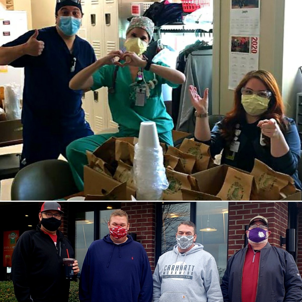 DanitaM77's tweet photo. Huge thank you to a great group of guys @TysonFoods @mullinsma15 @GON4IT @cdlester2 for providing lunch to our busy Emergency Department staff today @wregional #blessings #kindness #covidfighters #wrhealthcareheroes #wrmc #worldchangers #thankyou #ernurses https://t.co/2U66N53OT1