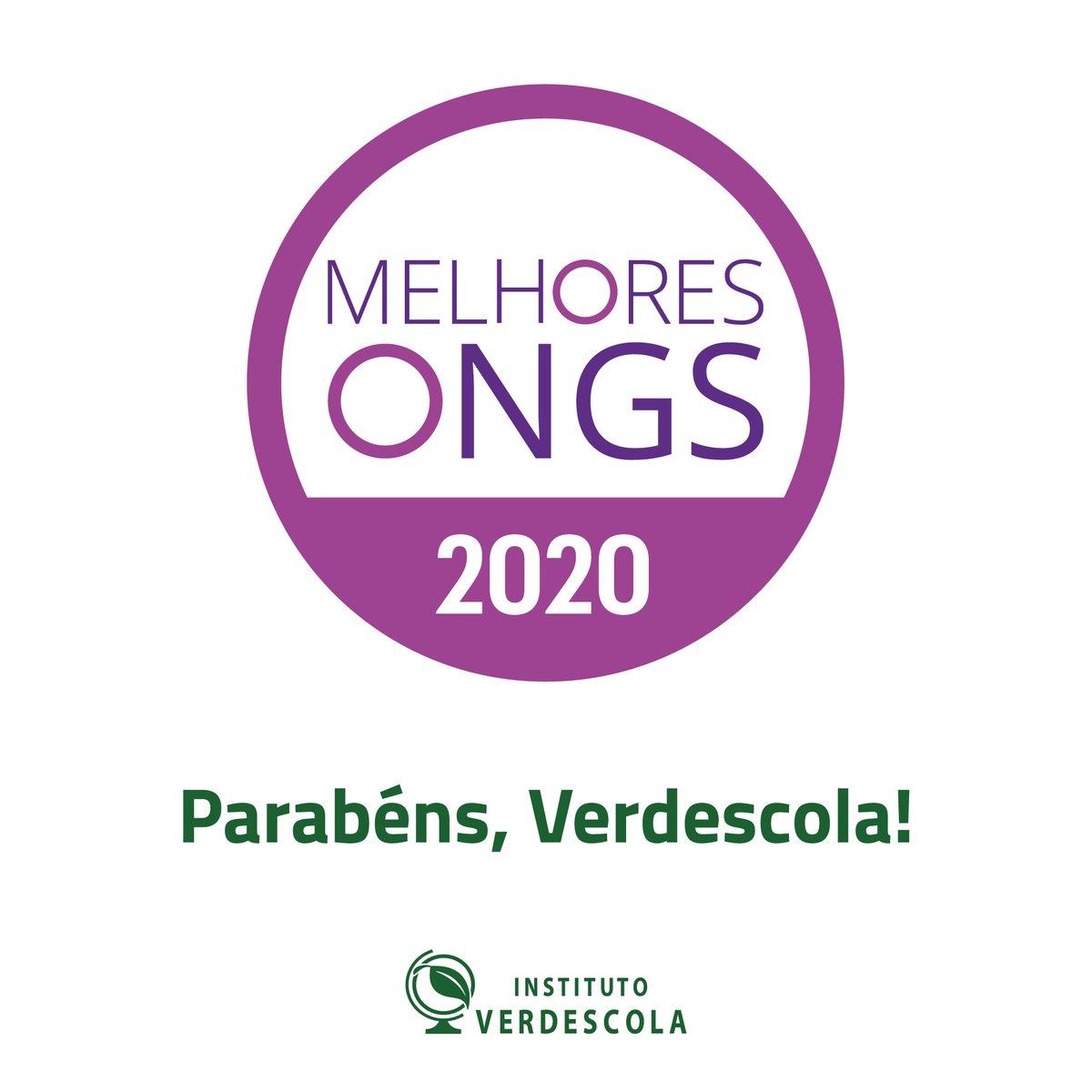 Verdescola's tweet photo. Pelo 3º ano consecutivo, estamos entre as 100 melhores ONGs do Brasil.
#MelhoresONGs2020 #InstitutoVerdescola #InstitutoDOAR #AMBEV #FundaçãoToyotaBrasil #FGV #OMundoQueQueremos https://t.co/3aJQcPAnpA