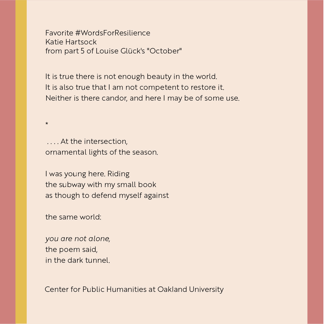 humanities_ou's tweet photo. #wordsforresilience #thisisou #oaklanduniversity https://t.co/OTCySHbovX