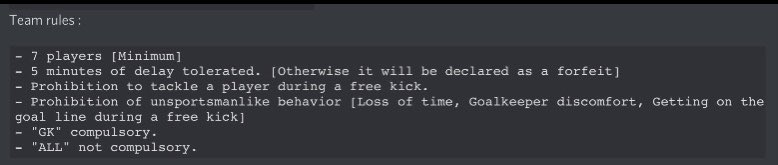 Lewis_McLean's tweet photo. @AfricanosEl @OfficialVPG Clearly dictates that a keeper is compulsory yet doesn’t penalise a team not using one in the FINAL of the tournament.

Teams like this disgrace the leagues they represent. 

@OfficialVPG https://t.co/EH27NGEOfd