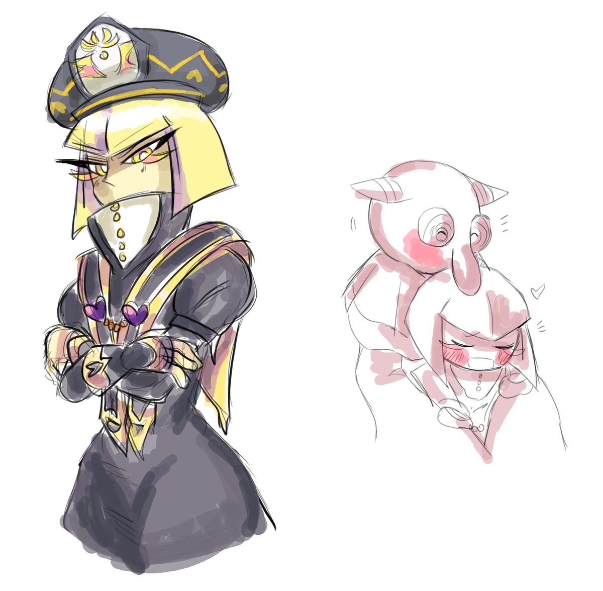 the two sides of Zan Partizanne #Kirby #myart #gijinka #カービィ