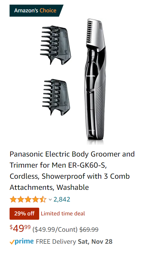 wirecutter body groomer