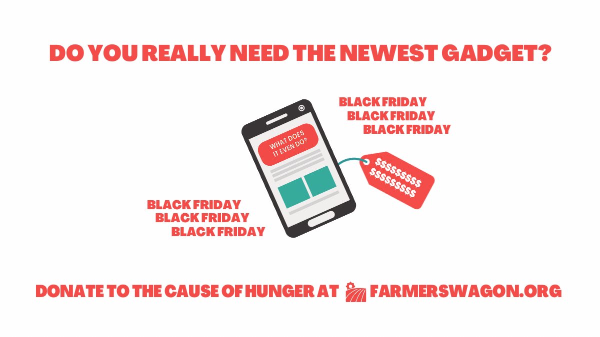 #DidYouKnow the avg. cost per meal in MD is only $3.20. So do you REALLY need that new gadget this #BlackFriday? Put your wallet to good use. Help hungry Marylanders and support small vendors by shopping online at FarmersWagon.org. (Source Feeding America)