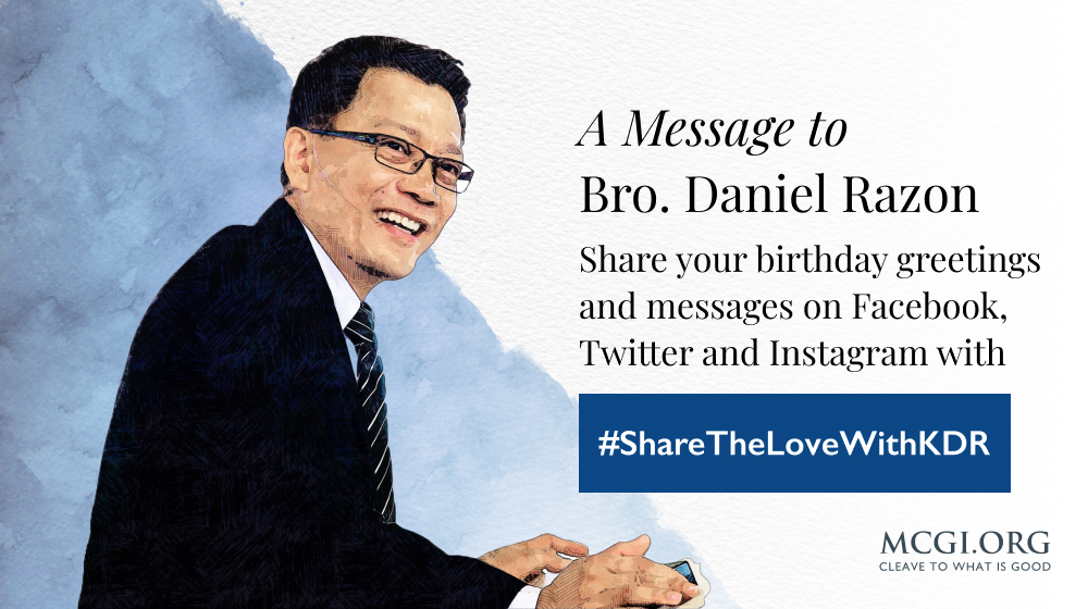 mcgidotorg's tweet photo. Share your messages and birthday greetings to Bro. Daniel Razon!

Use the hashtag #ShareTheLoveWithKDR and tag us on Twitter, Instagram and Facebook. 

Twitter/Instagram: @mcgidotorg
Facebook: https://t.co/byHXHqyhbY https://t.co/9vD9YXUYN5