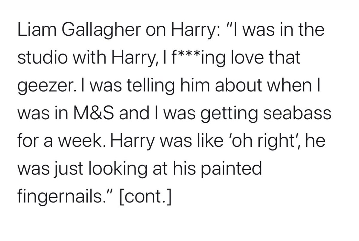 7Osloveontour's tweet photo. i will never forget how harry spent £3,000 on fish for liam gallagher https://t.co/Odig7DxrJJ