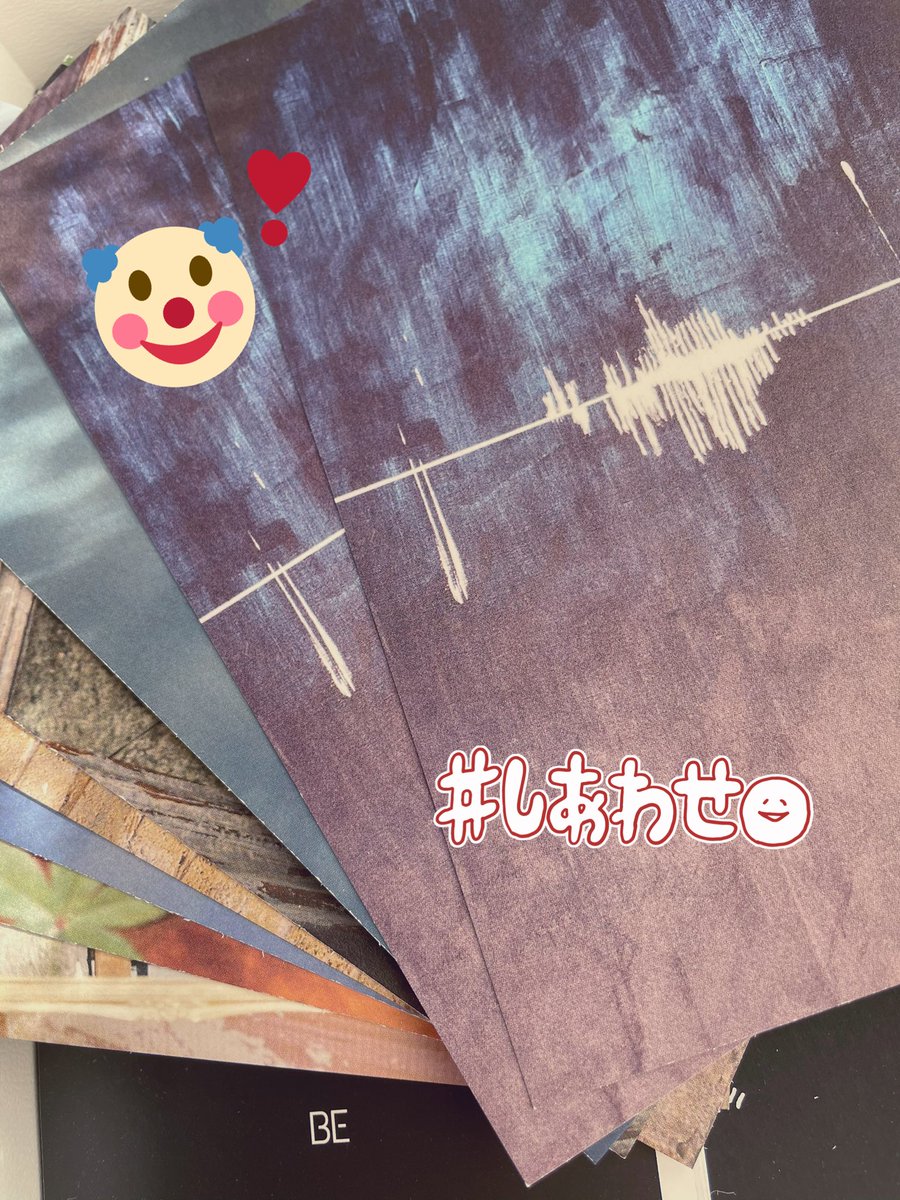 アルバム開封してみたらユンギさんの描いた絵のカードが2枚入ってた