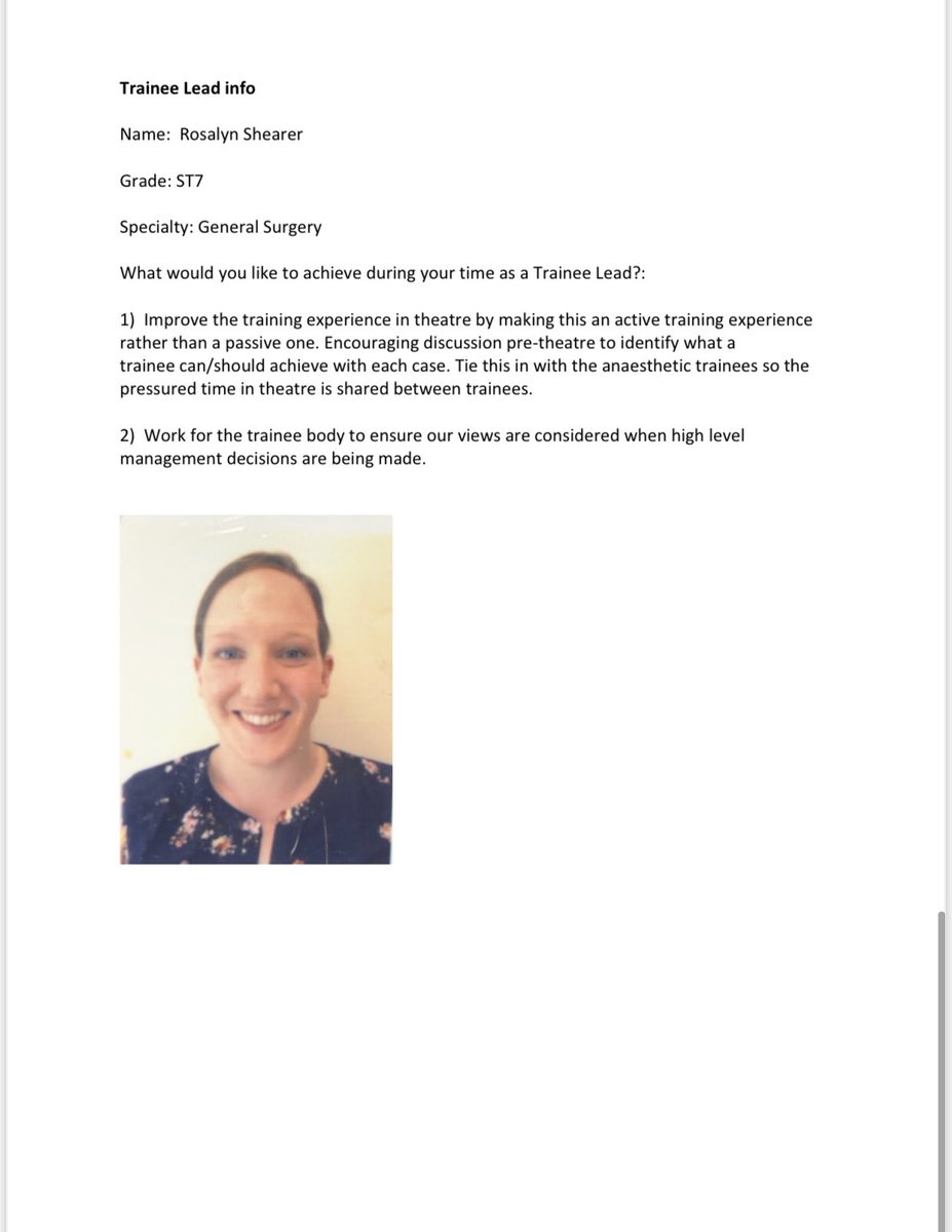 Meet your trainee lead. Rosalyn is one of the senior surgical trainee who is super enthusiastic about improving trainees experience in theatre.                  #interestingfacts She is a major in the army reserve. A great asset for the team and true leader😄