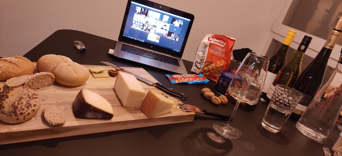 primeforcegroup's tweet photo. At the evening we had a wine tasting
Together in a virtual meeting and with a sommelier.
After that the rest of the packages would be opened with desert (not in the pictures) and other goodies. https://t.co/kpVcnb0j2i