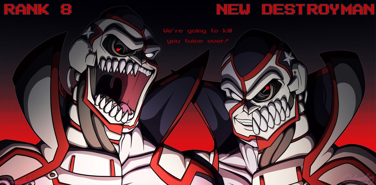 CABEZILLA142DXD's tweet photo. ¡Por fin termine mis horrendos New Destroyman! Debo admitir que me encanta como quedaron los 2, sobre todo con esa luz imponente, son un asco 💜
#NoMoreHeroes #Suda51 #Destroyman #fanart https://t.co/lh8vzSqqRK
