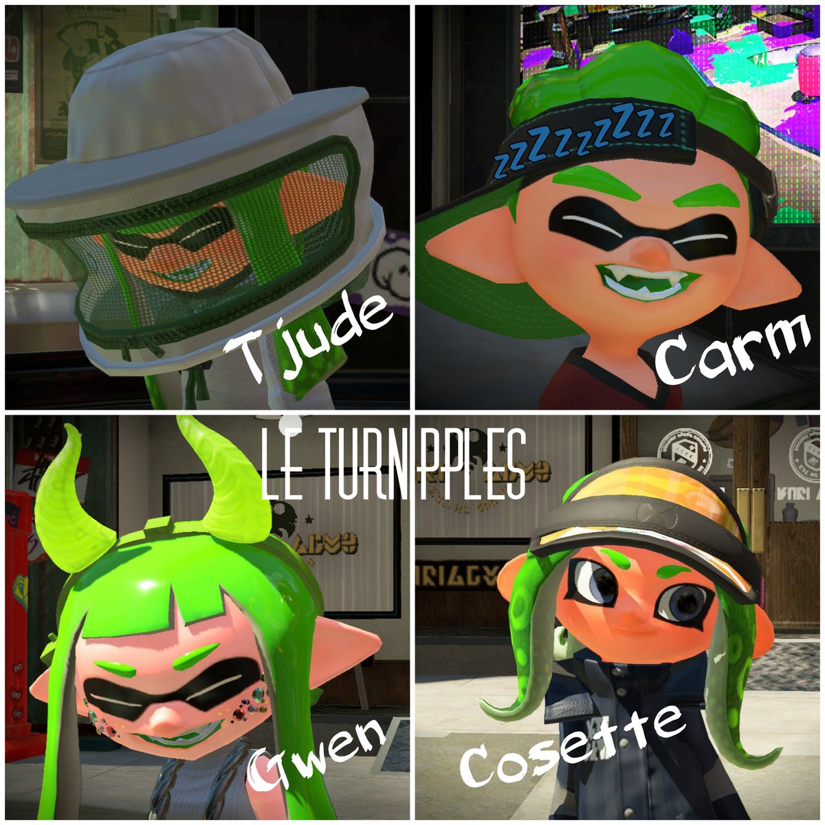LeTJxxx's tweet photo. Le Turnips.
My teammates - and friends.
#Splatoon2 #splatoon #Nintendo #splatling #veemo #Booyah #LeClan #Team #Friends #Europeans https://t.co/vk2lk89bqn