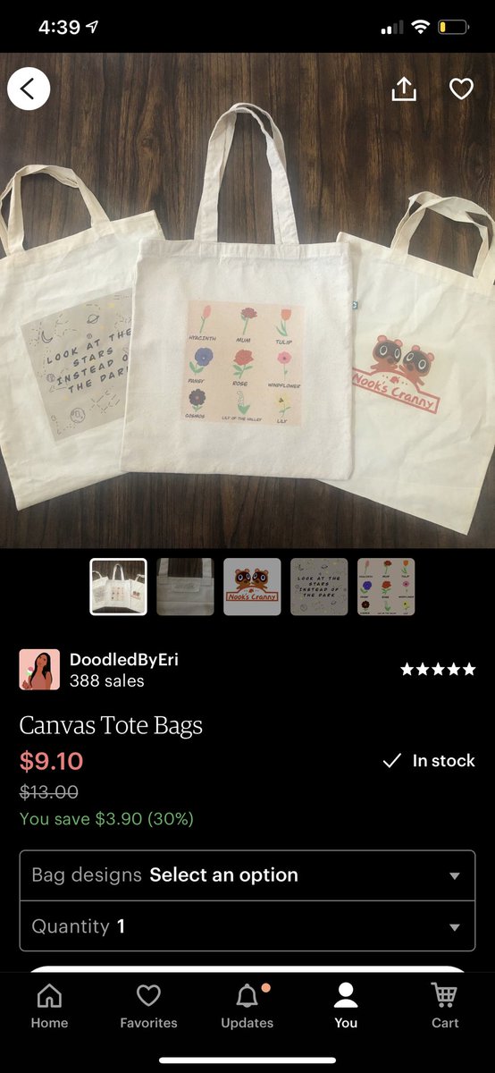 tote bags are now only $9!! gifts for eco-friendly animal crossing loving friends &amp; or family 💛