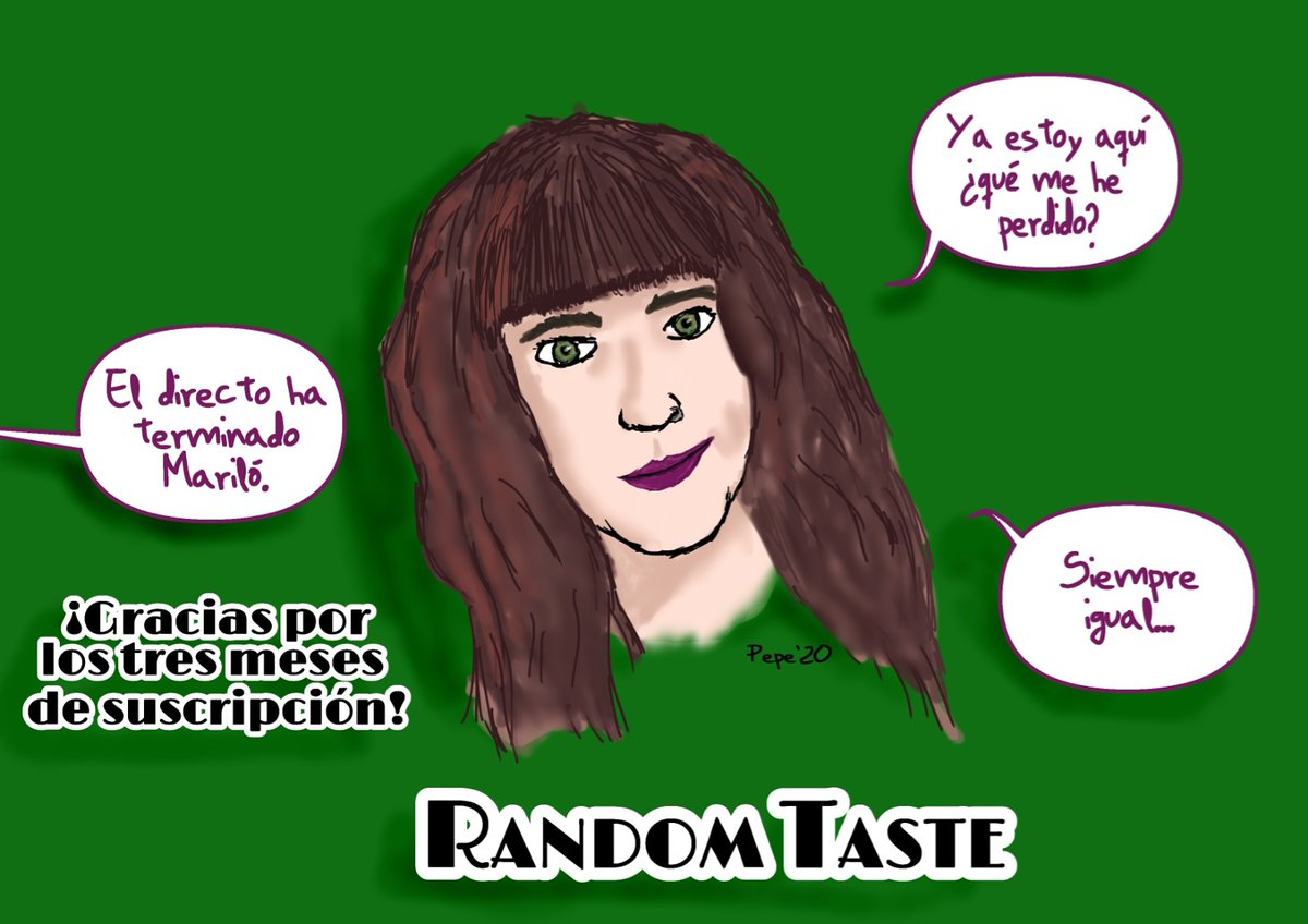 Random_Taste's tweet photo. La víctima de hoy en dibujando #randomtasters ha sido @_marilo_ que hace ya los tres meses de #suscripción en nuestro canal. ¡Muchas gracias de nuevo! Aquí tienes tu #dibujo.
By: @pepehern
#streaming #twitch #ilustracion #dibujandorandomtasters #draw #viernes https://t.co/sc9cyhNDlt