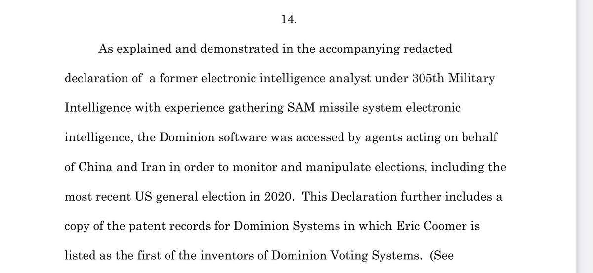 Former Intelligence analyst gives declaration that both China & Iran accessed Dominion voting software to monitor and manipulate the election.