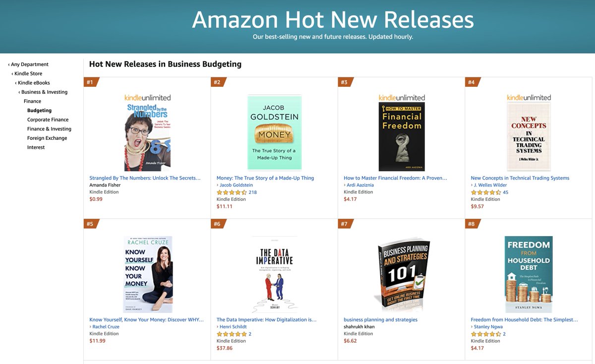 Super excited to be #1 in Hot New Releases. Grab a copy for 99c and help me get a #1 ranking.